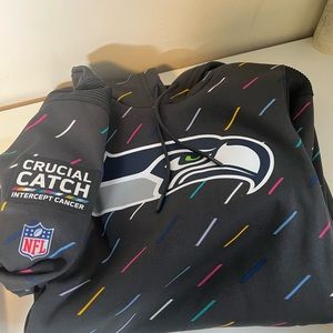 Cancer awareness month Seahawks hoodie